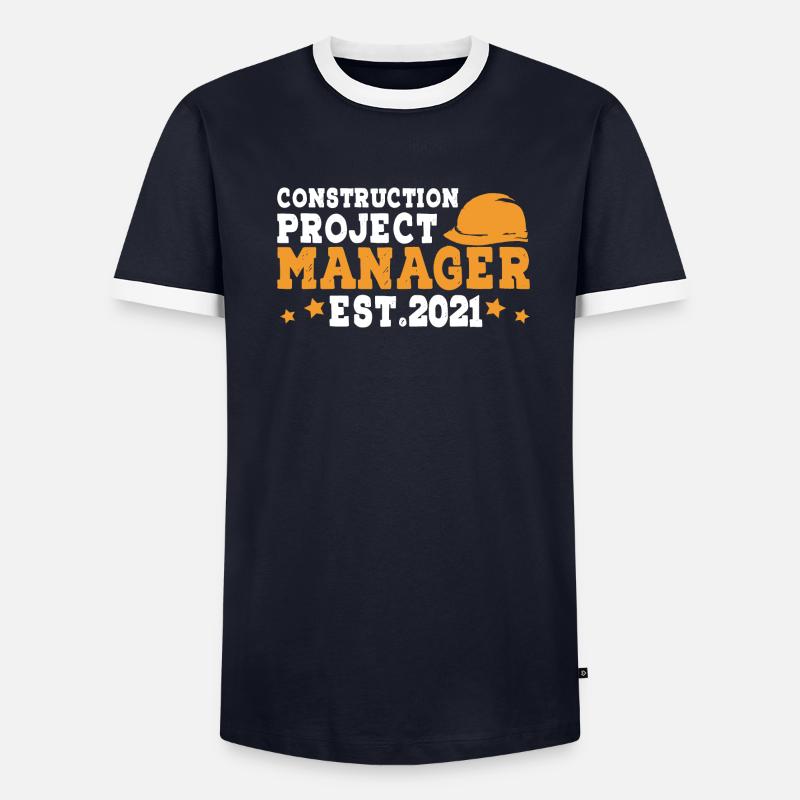 Chef de projet de construction T-shirt contrasté Homme