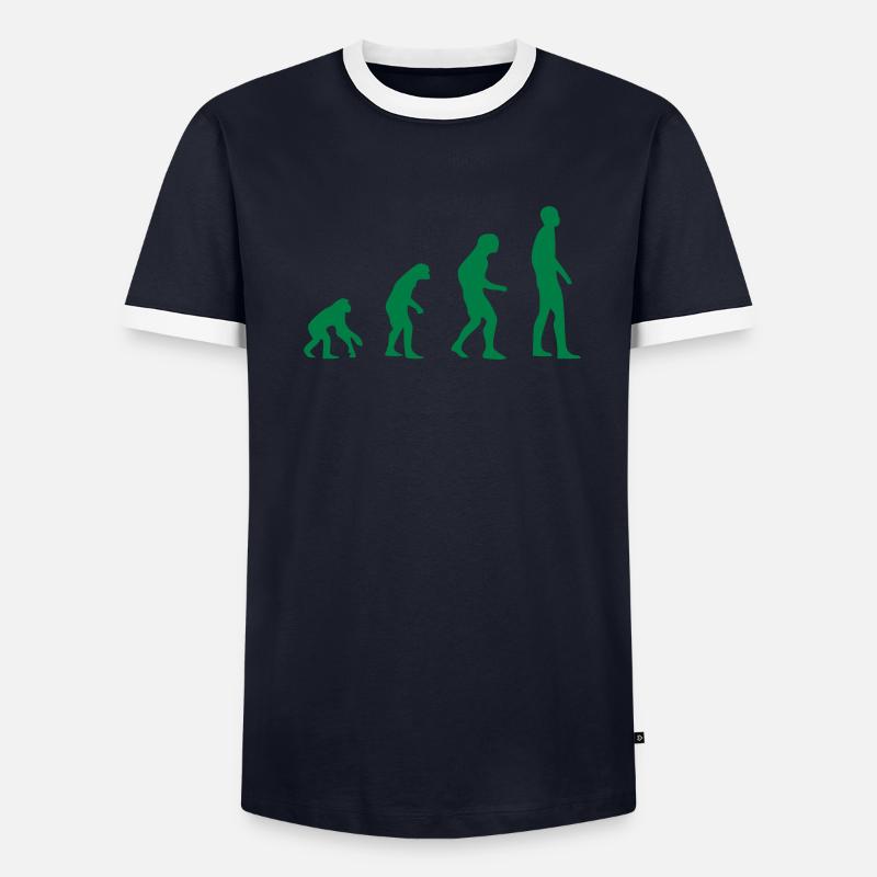 Evolution Männer Kontrast-T-Shirt