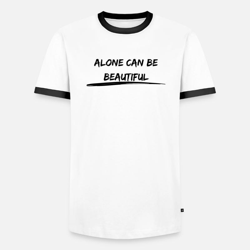 Seul peut être beau Déclaration T-shirt contrasté Homme
