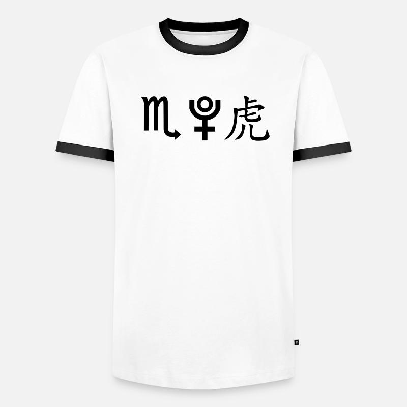 skorpion pluto tiger Männer Kontrast-T-Shirt