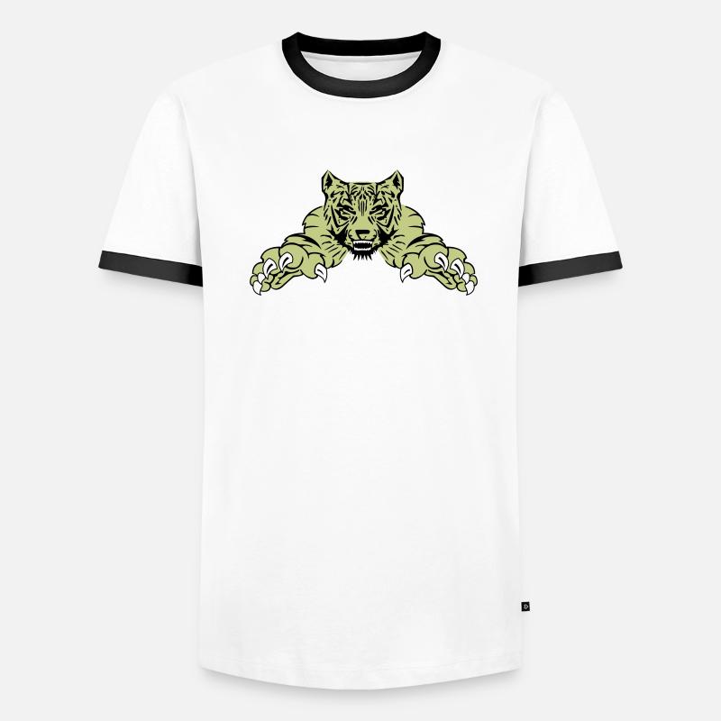 tiger attack Männer Kontrast-T-Shirt