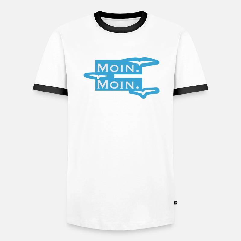 Moin I Norddeutsche Begrüßung Männer Kontrast-T-Shirt