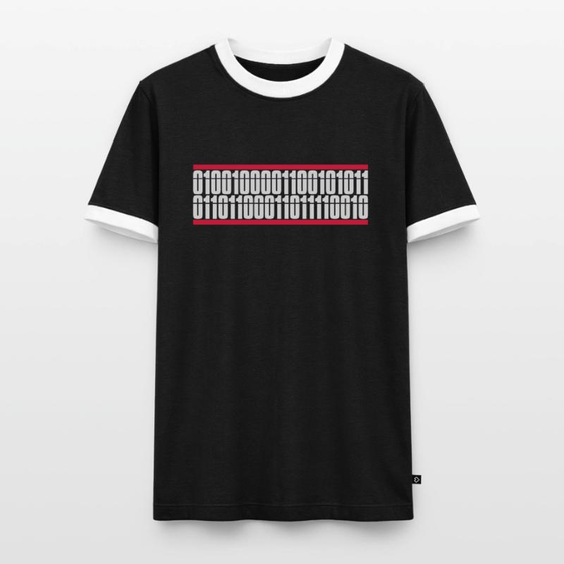 Langage de programme de code binaire T-shirt contrasté Homme