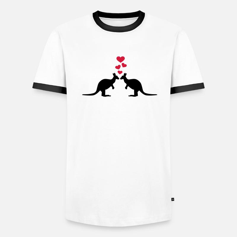 Känguru Männer Kontrast-T-Shirt