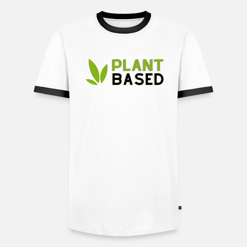 Plant Based Design with Leafs Men's Ringer Shirt