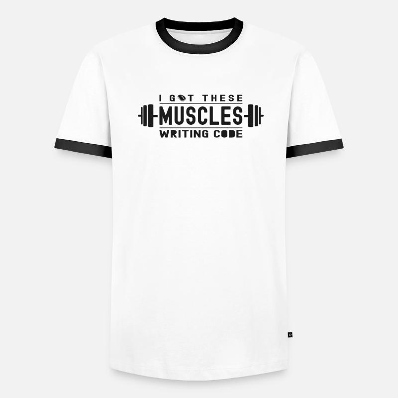 J’ai ces muscles qui écrivent du code pour un geek ou un nerd T-shirt contrasté Homme