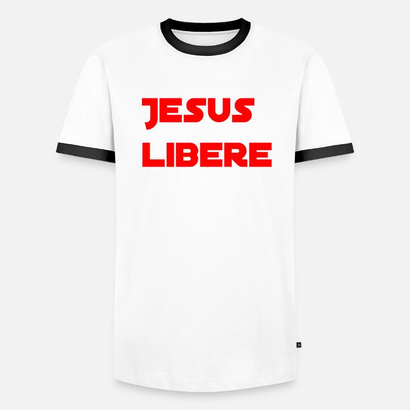 Jesus libere T-shirt contrasté Homme