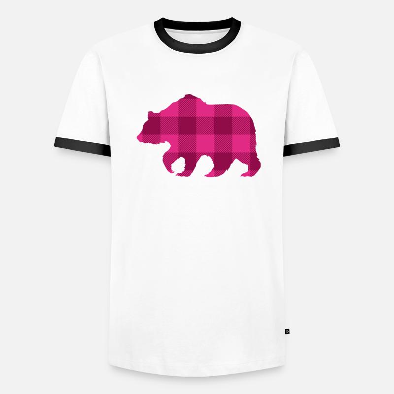 Mutter Bär Mama Geschenk Mädchen Weihnachten rosa Männer Kontrast-T-Shirt
