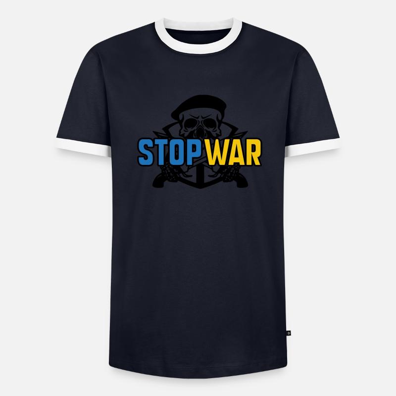 Stop War T-shirt contrasté Homme