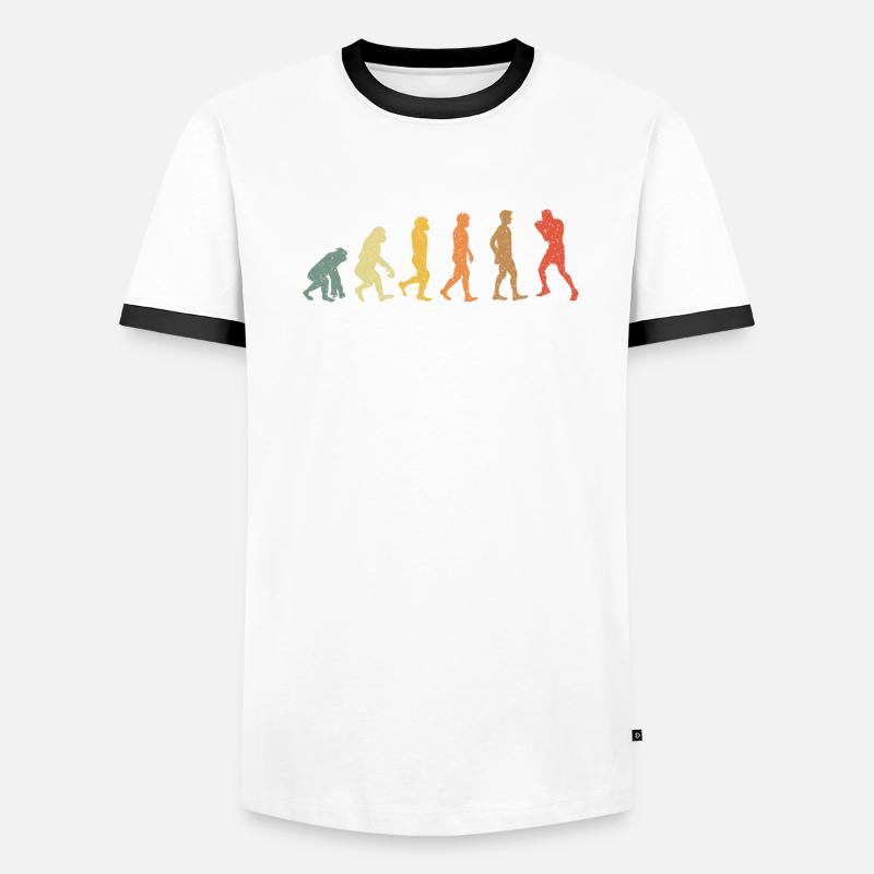 Boxes Evolution vintage retro Men's Ringer Shirt