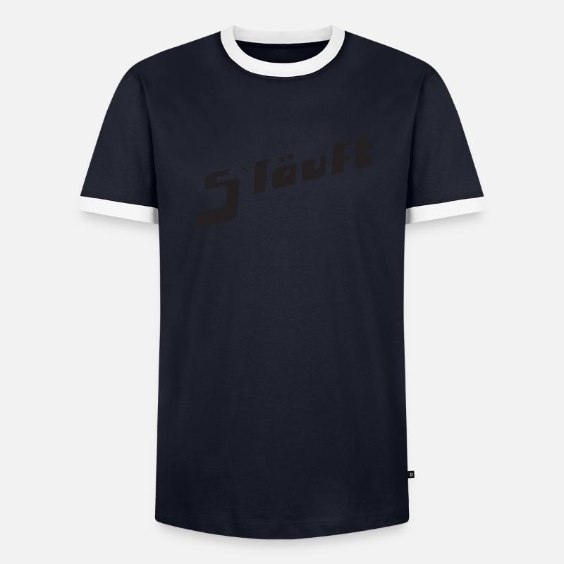 Läuft Männer Kontrast-T-Shirt