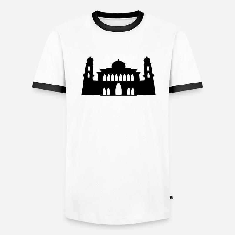 moschee silhouette Männer Kontrast-T-Shirt