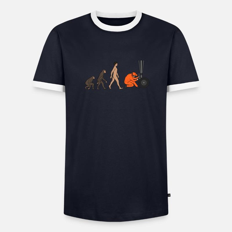 Aircraft Mechanic Evolution Männer Kontrast-T-Shirt