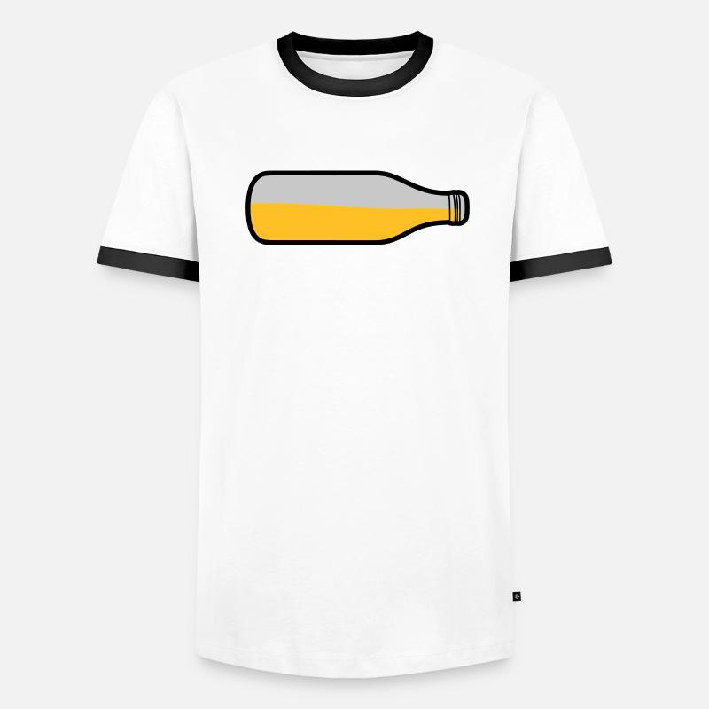 Lying beer bottle Men's Ringer Shirt