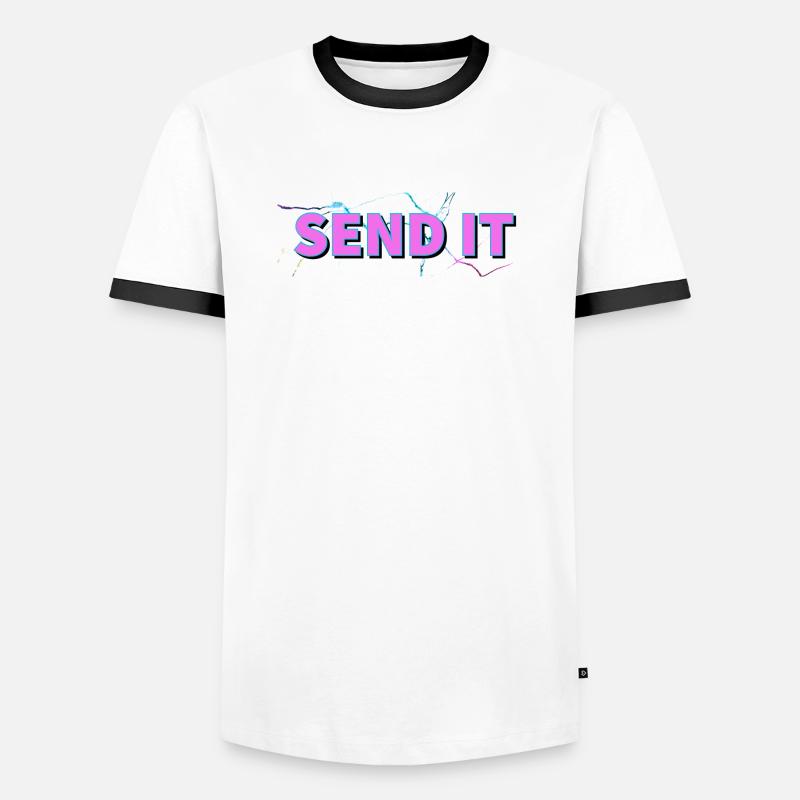 SEND IT Boxlogo Männer Kontrast-T-Shirt