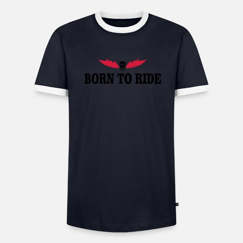 biker Männer Kontrast-T-Shirt