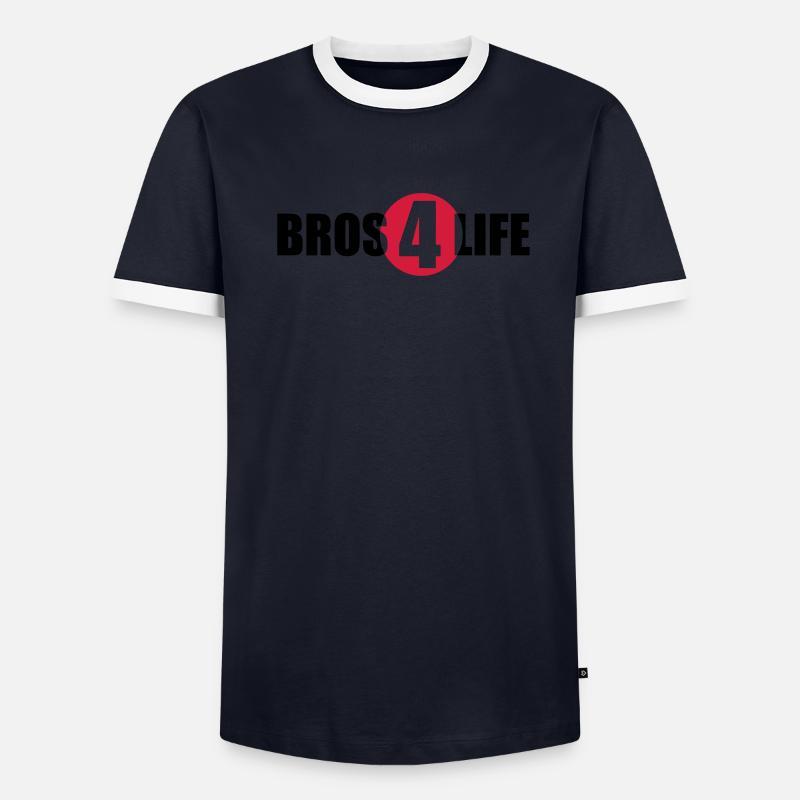 Bros 4 Life Logo Design T-shirt contrasté Homme