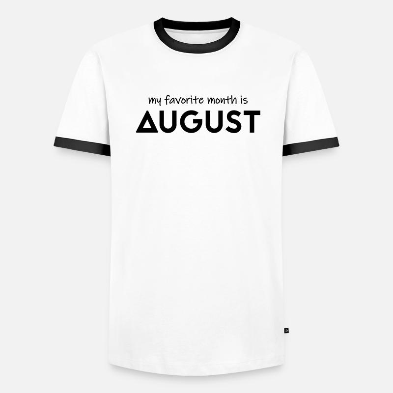 Mon mois préféré est août T-shirt contrasté Homme