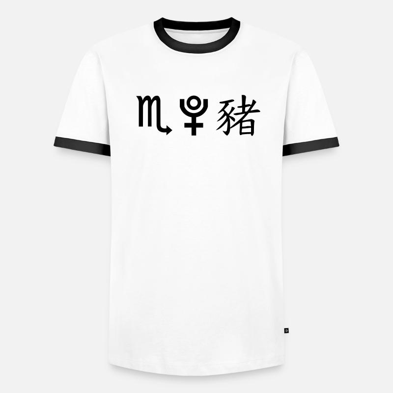 Scorpio Pluto Pig Men's Ringer Shirt