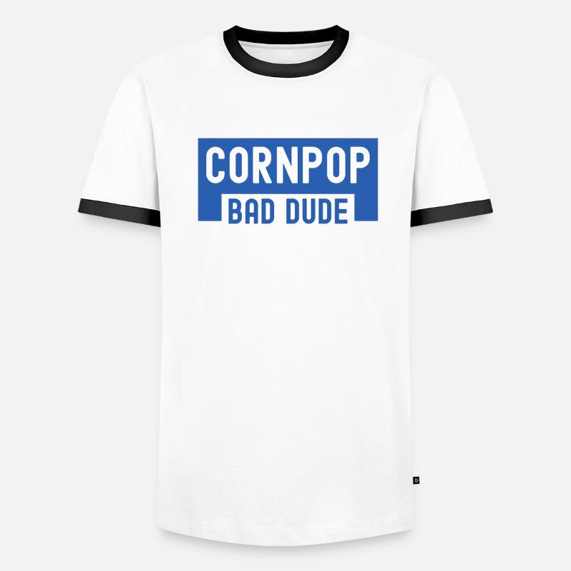 Corn Pop était un mauvais mec Retro Cornpop Meme T-shirt contrasté Homme