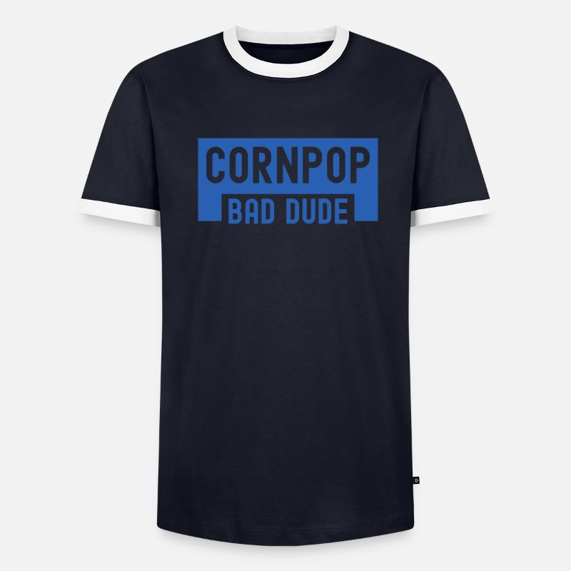 Corn Pop Was A Bad Dude Retro Cornpop Meme Men's Ringer Shirt