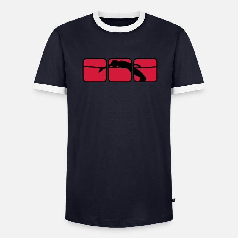 high jump 1 Men's Ringer Shirt