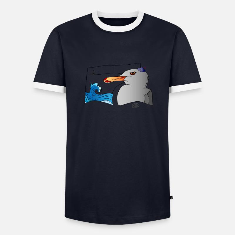 Mr. Möwe Männer Kontrast-T-Shirt