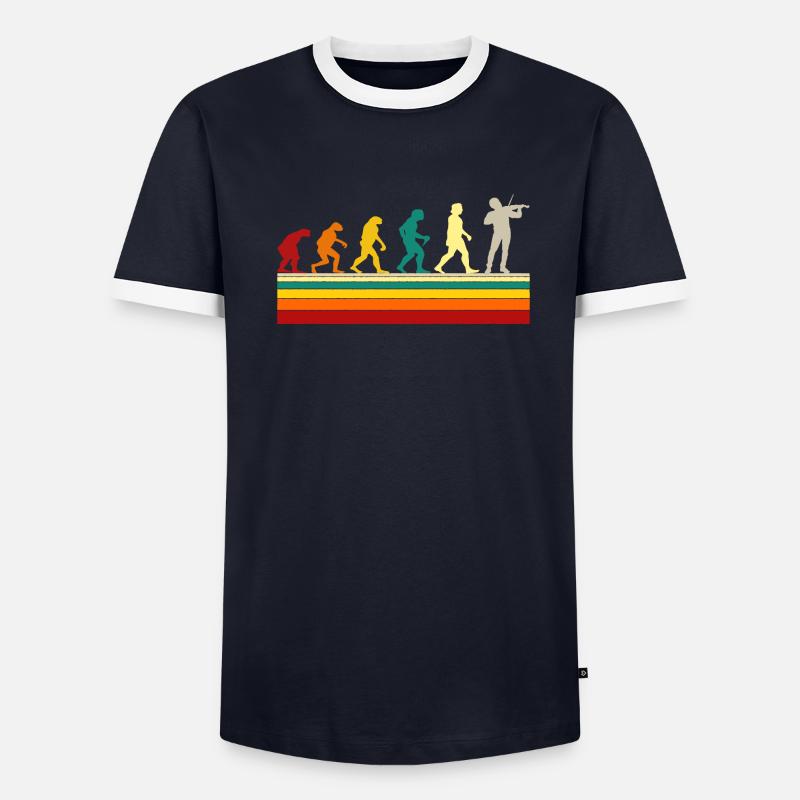 Violoniste Violoniste Evolution Violon Drôle T-shirt contrasté Homme