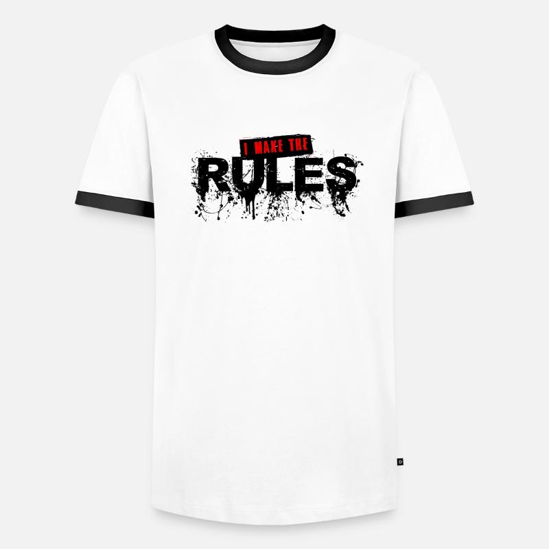 I make the rules panel text slogan quote 20 Men's Ringer Shirt