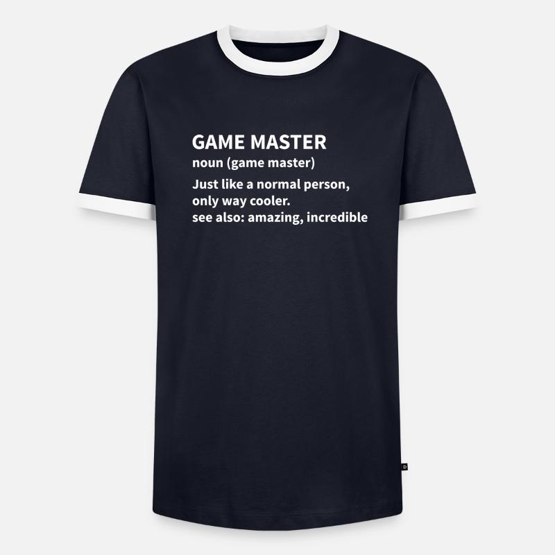 boardgame chess backgammon game night - Männer Kontrast-T-Shirt - undefined