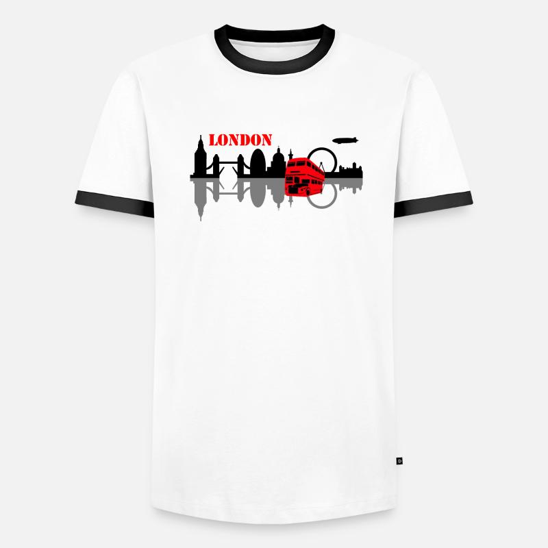 londres horizon T-shirt contrasté Homme