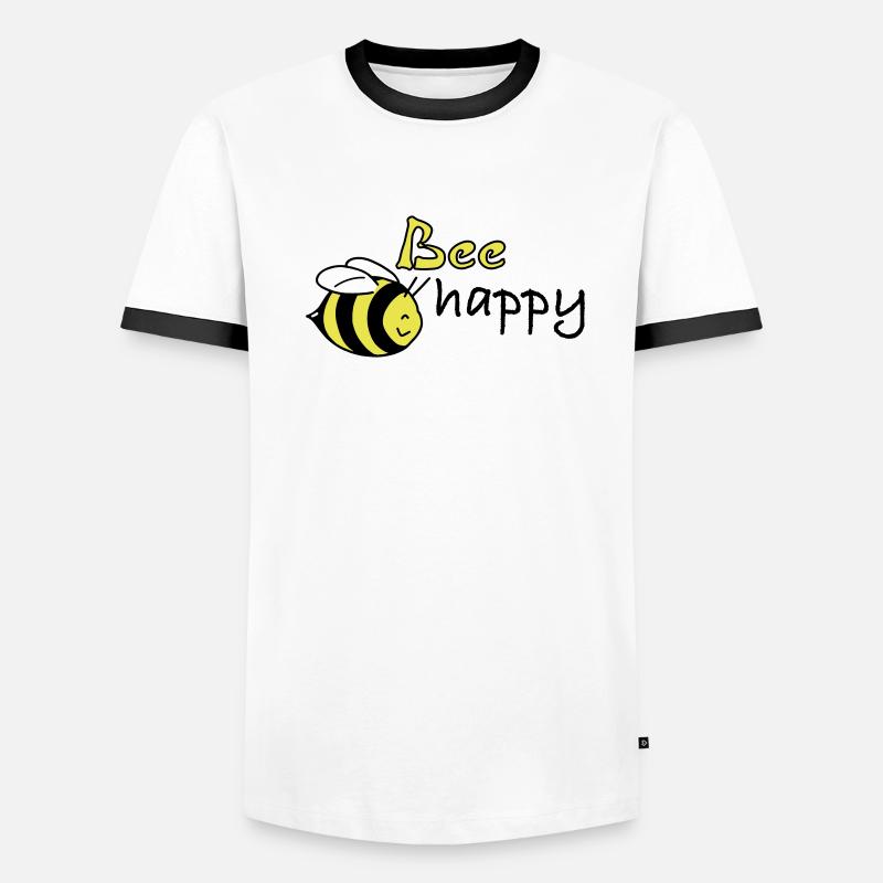 bee happy Men's Ringer Shirt