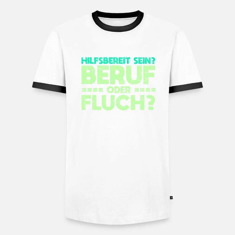 Hilfsbereit Sein - Beruf Oder Fluch? Männer Kontrast-T-Shirt