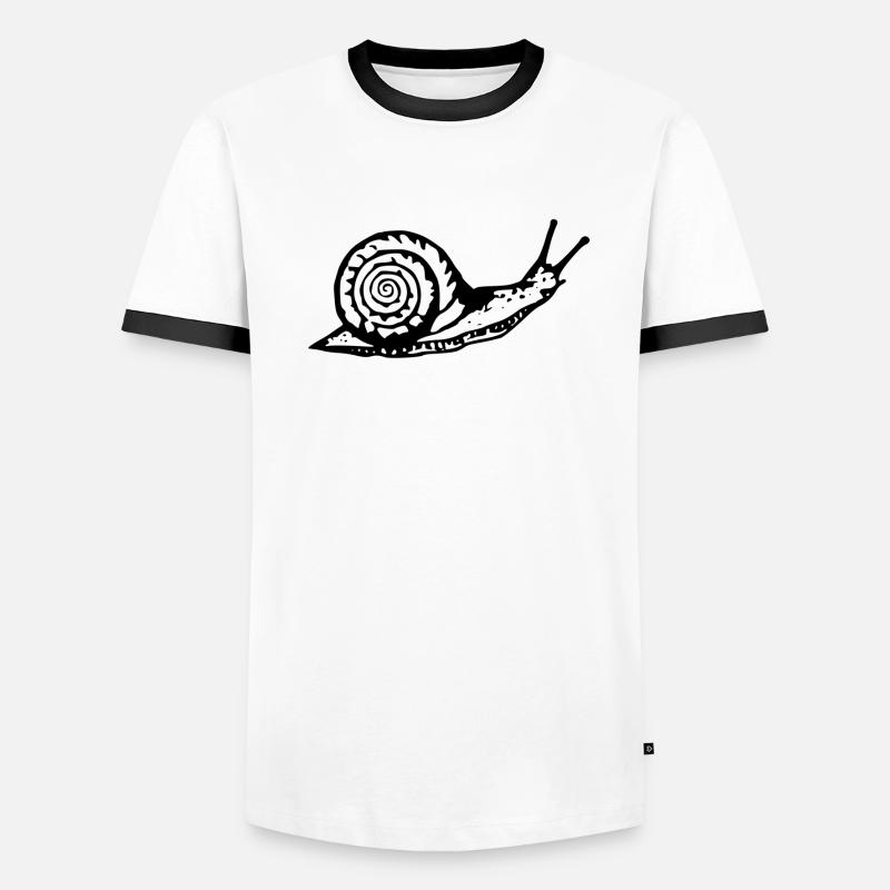Snail noir et withe T-shirt contrasté Homme