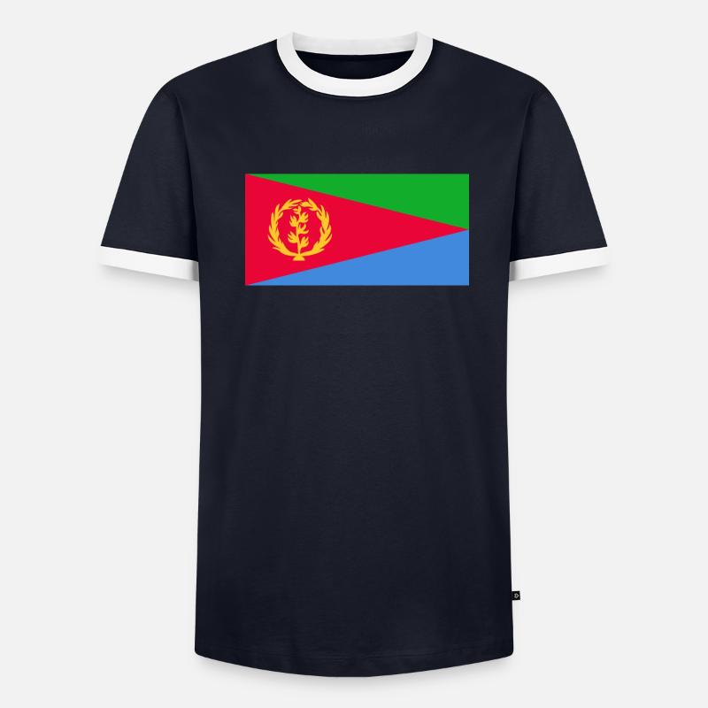 Drapeau de l'Érythrée T-shirt contrasté Homme