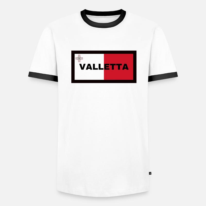 La Valette à Malte Drapeau T-shirt contrasté Homme