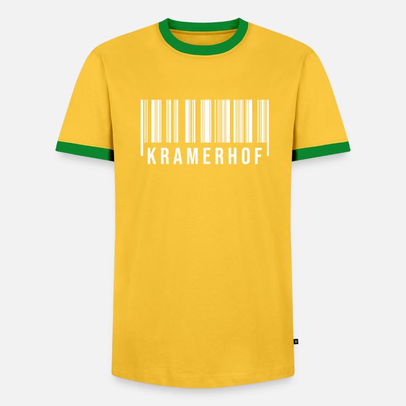Kramerhof Strichcode - Männer Kontrast-T-Shirt - undefined