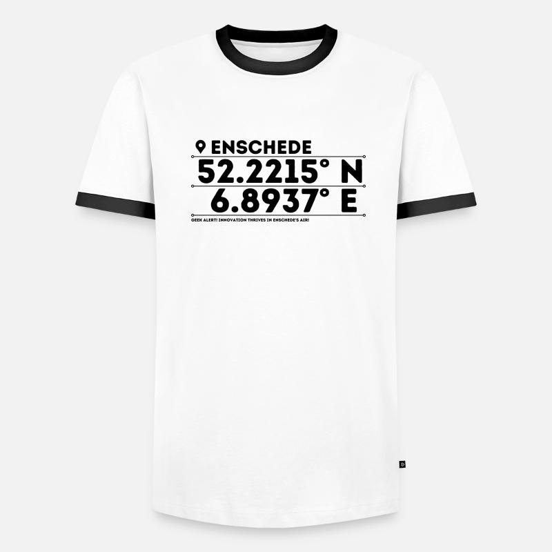 Enschede: Innovation Hub & Student Dynamism Men's Ringer Shirt