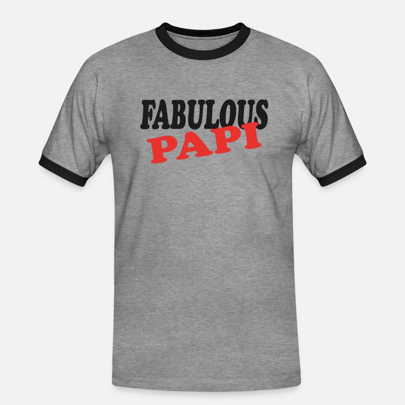 Fabulous PAPI - Men's Ringer Shirt - heather grey/black