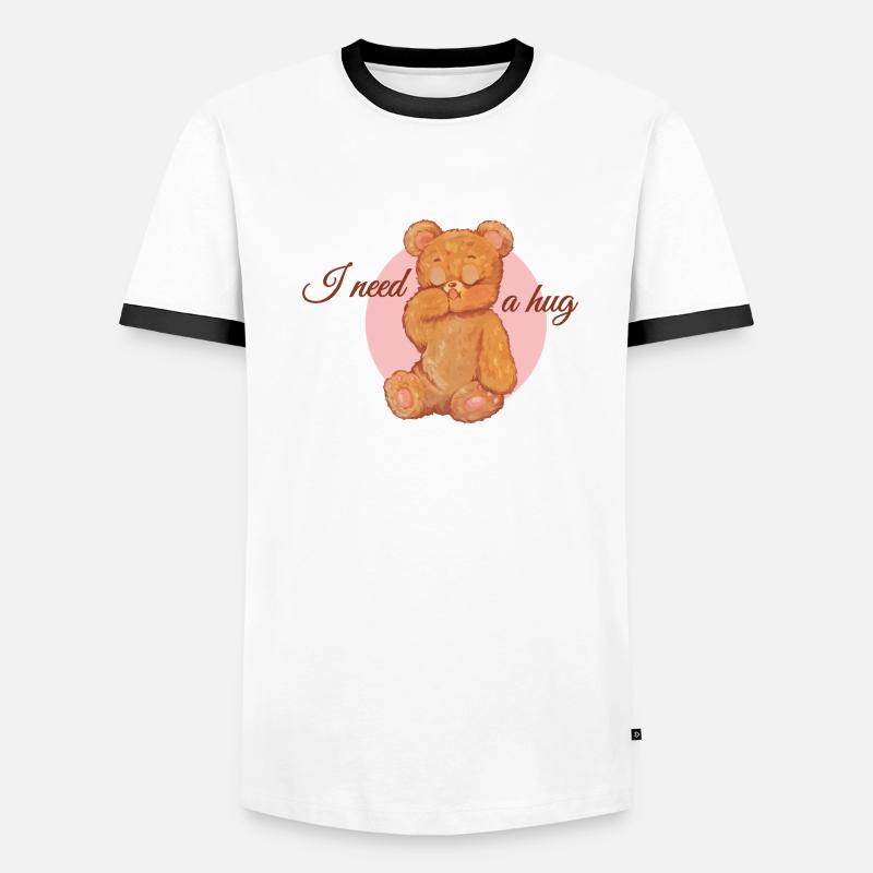 I need a hug - teddy Men's Ringer Shirt