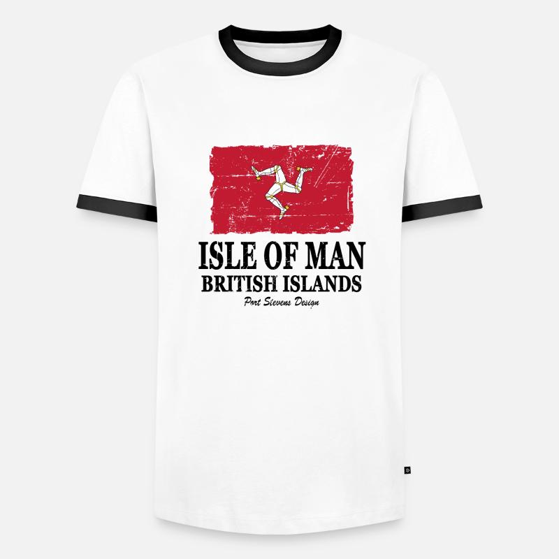 Drapeau de l'île de Man - Drapeau de l'île de Man T-shirt contrasté Homme