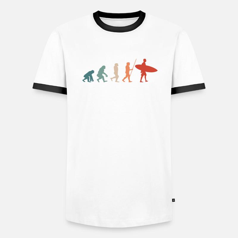 Surf Surf Surf Retro Evolution T-shirt contrasté Homme