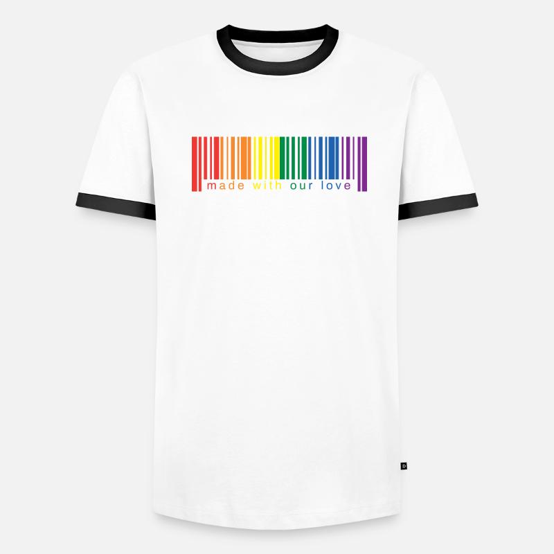 Code-Barres lgbt T-shirt contrasté Homme
