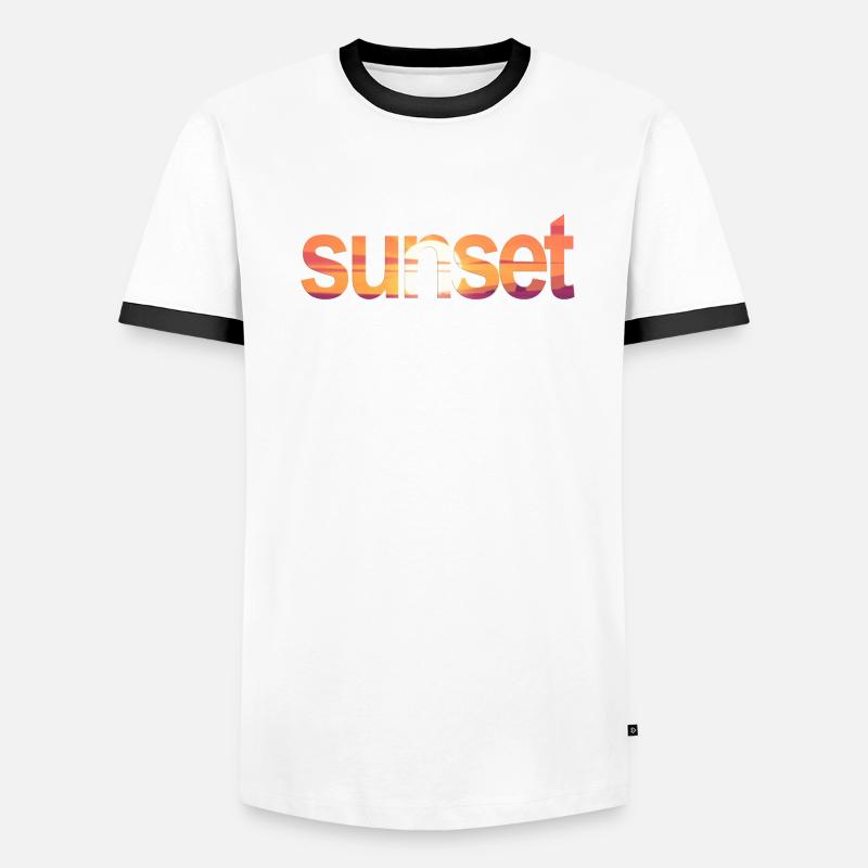 Coucher de soleil T-shirt contrasté Homme