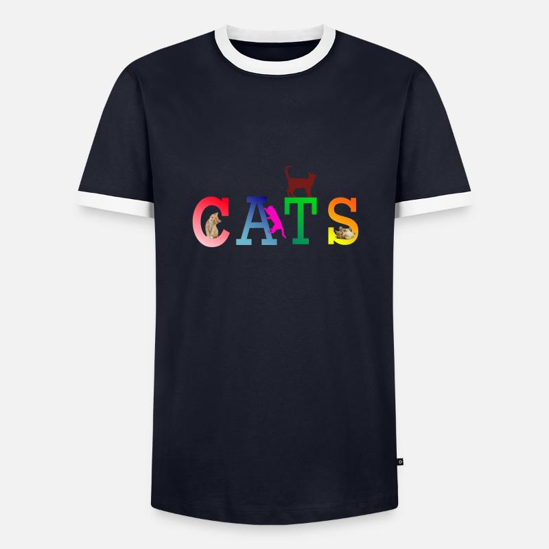 Cats Männer Kontrast-T-Shirt