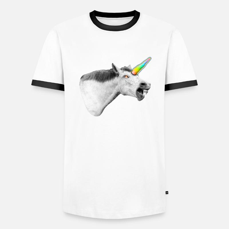 Dein innerer Einhorn-Dämon brüllt Männer Kontrast-T-Shirt