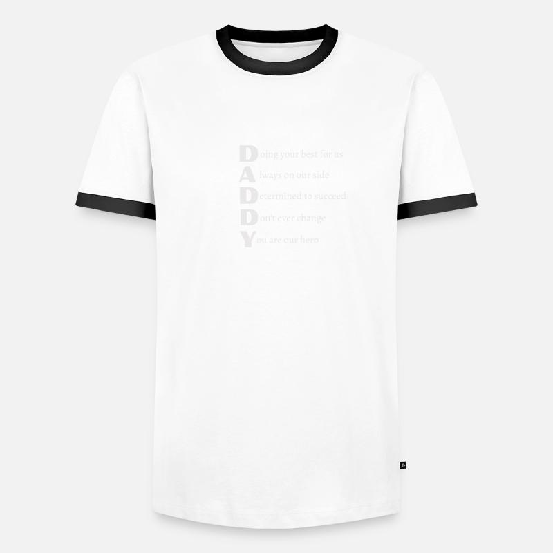 DADDY Gedicht mit grauem Text Männer Kontrast-T-Shirt