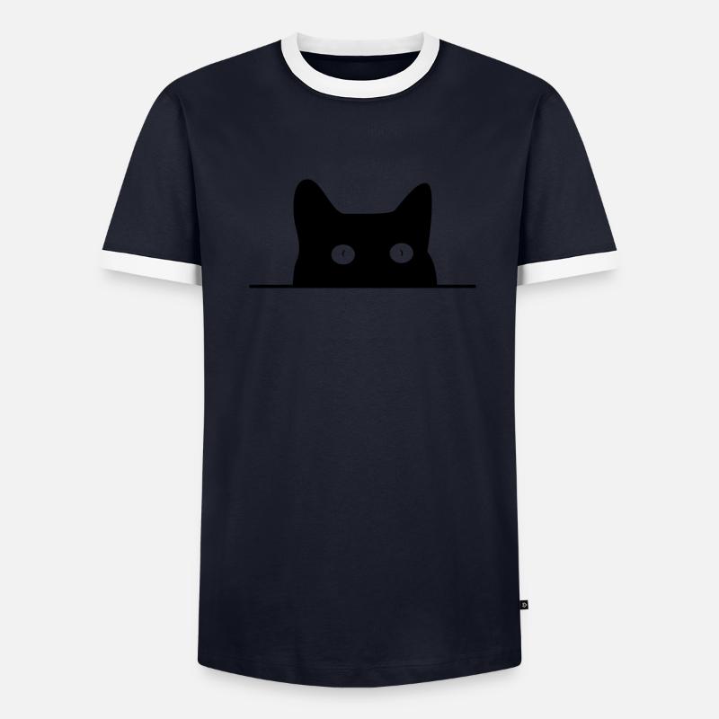 chat T-shirt contrasté Homme