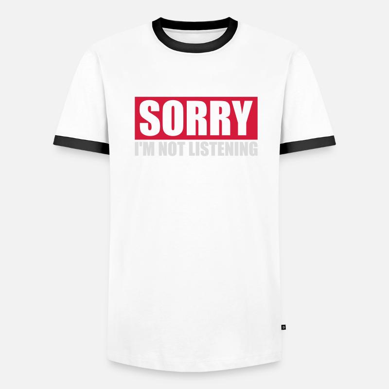 désolé de ne pas écouter T-shirt contrasté Homme