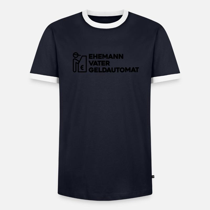 Ehemann Vater Geldautomat Männer Kontrast-T-Shirt